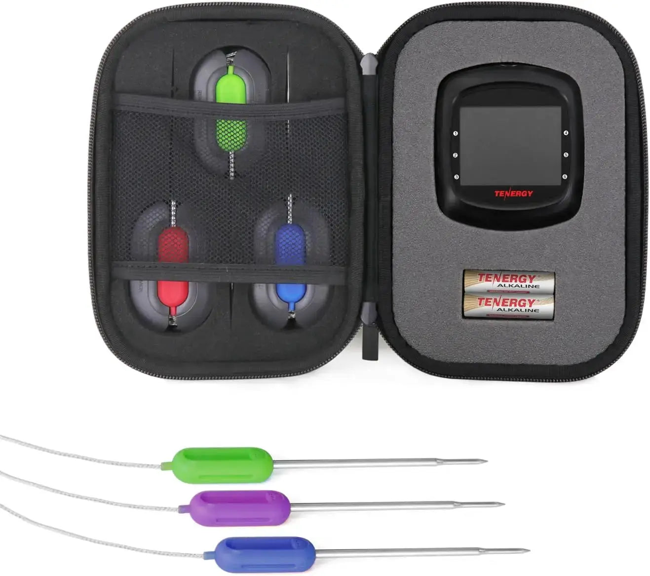 6-Probe Bluetooth BBQ Thermometer with App Control & Carrying Case from PriceLows™