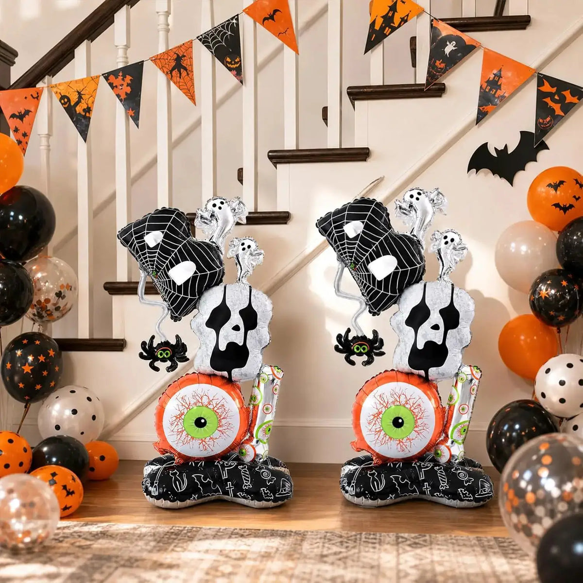 Giant Halloween Balloons | 3.8 Ft Self Standing | 2 Pack Boo