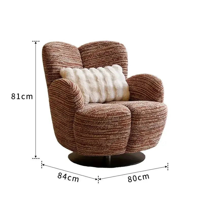 Rotating Chair | Striped Fabric | Wood Frame | Width Under 2000mm from PriceLows™