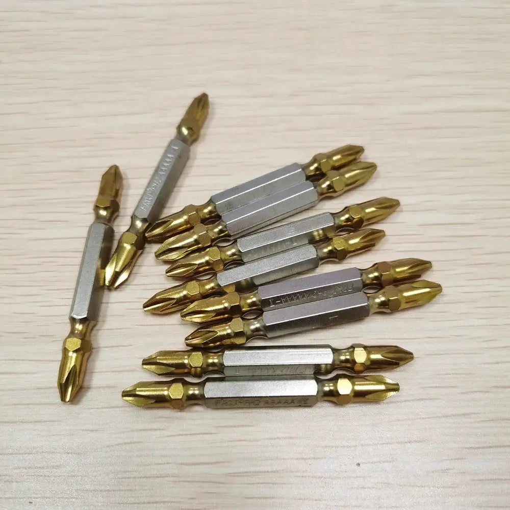 65mm Titanium Coated PH2 Cross Double Head Screwdriver Bits Electric Hex Shank Magnetic Screw Driver Drill Bit 5Pcs / 10Pcs from PriceLows™