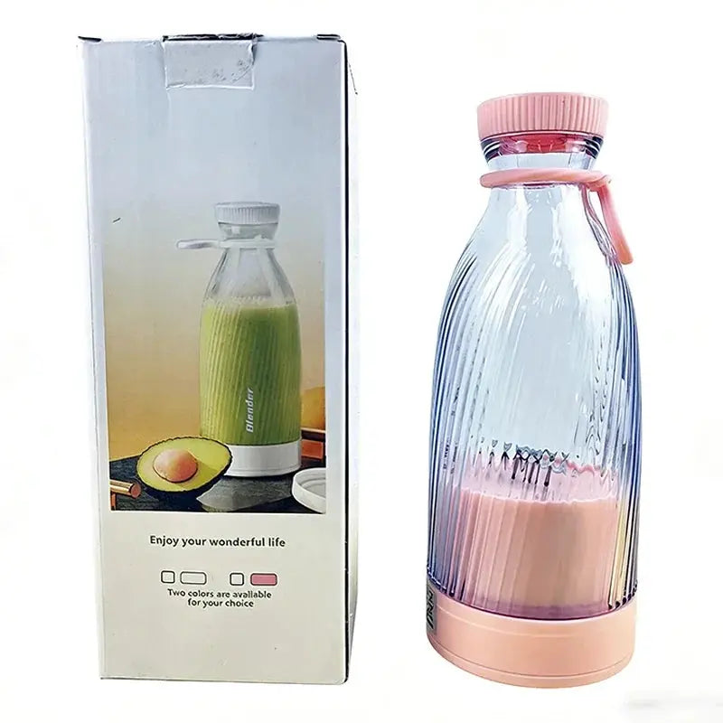 2026New 500ml Rechargeable Portable Juicer, Ice Cream Electric Juicer, Mini Glass Juice Bottle With Stainless Steel Blade from PriceLows™