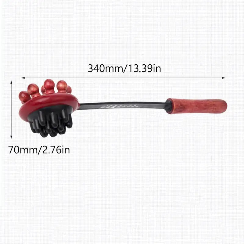 Wooden Massage Hammer | Ergonomic Design | Handheld Body Massager