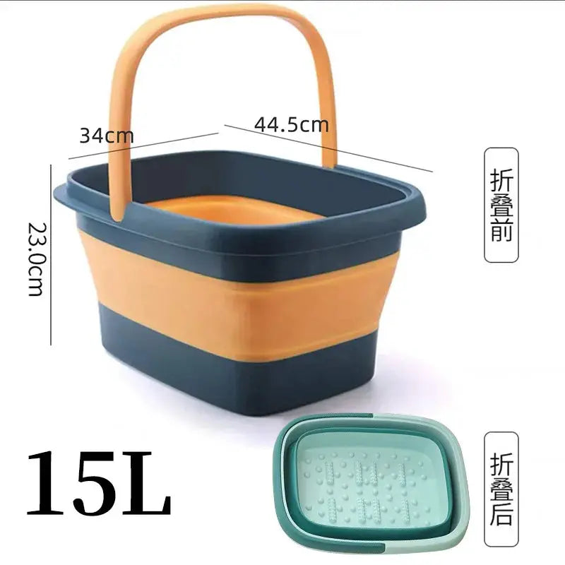 Portable Foot Soaking Tub | Deep Foldable Basin | Compact Home Spa | Large Capacity