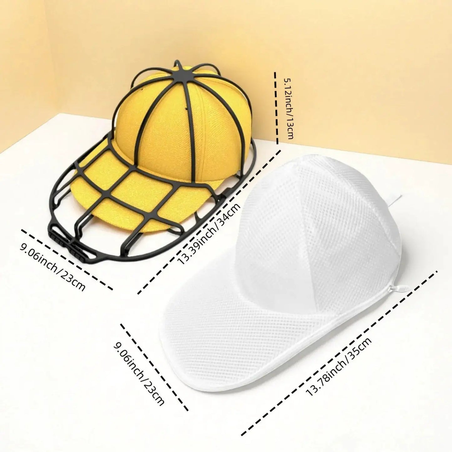 Hat Cleaning Cage | Washing Machine Safe | Mesh Bag Included | Universal Fit