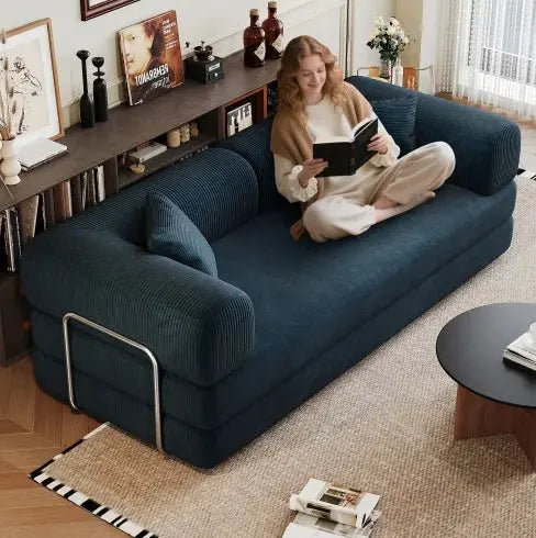 Convertible Sofa Bed | Genuine Leather | Metal Frame | Apartment Use from PriceLows™
