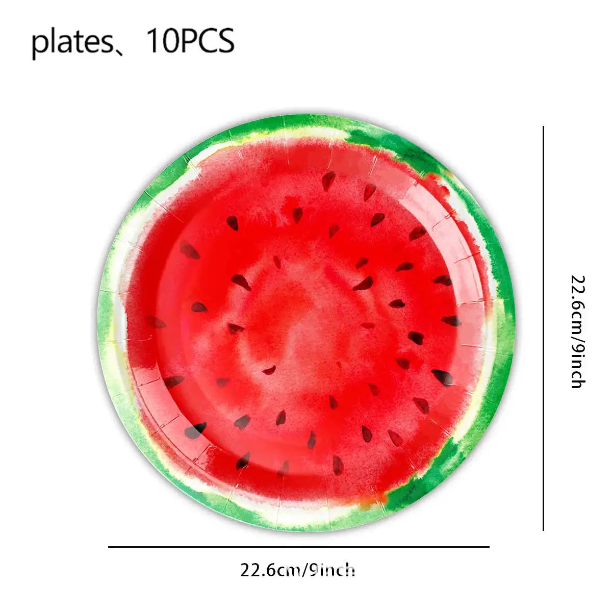 Summer Watermelon Disposable Tableware Set | PVC Party Supplies