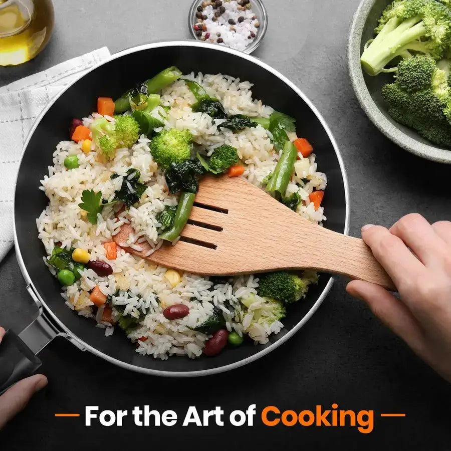8 Pieces Pots and Pans Set, Non Stick Kitchen Cookware Set, Induction Frying Pans 20cm, 28cm, Saucepan with Lids 20cm, 18cm, Non from PriceLows™