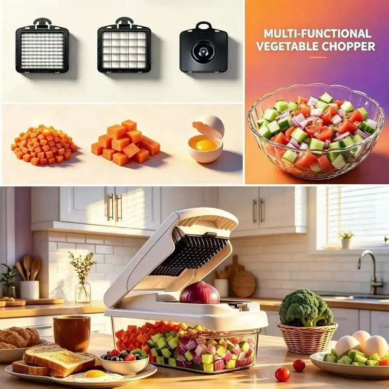 Multifunctional Vegetable Chopper | 15-in-1 | Slicer and Cutter