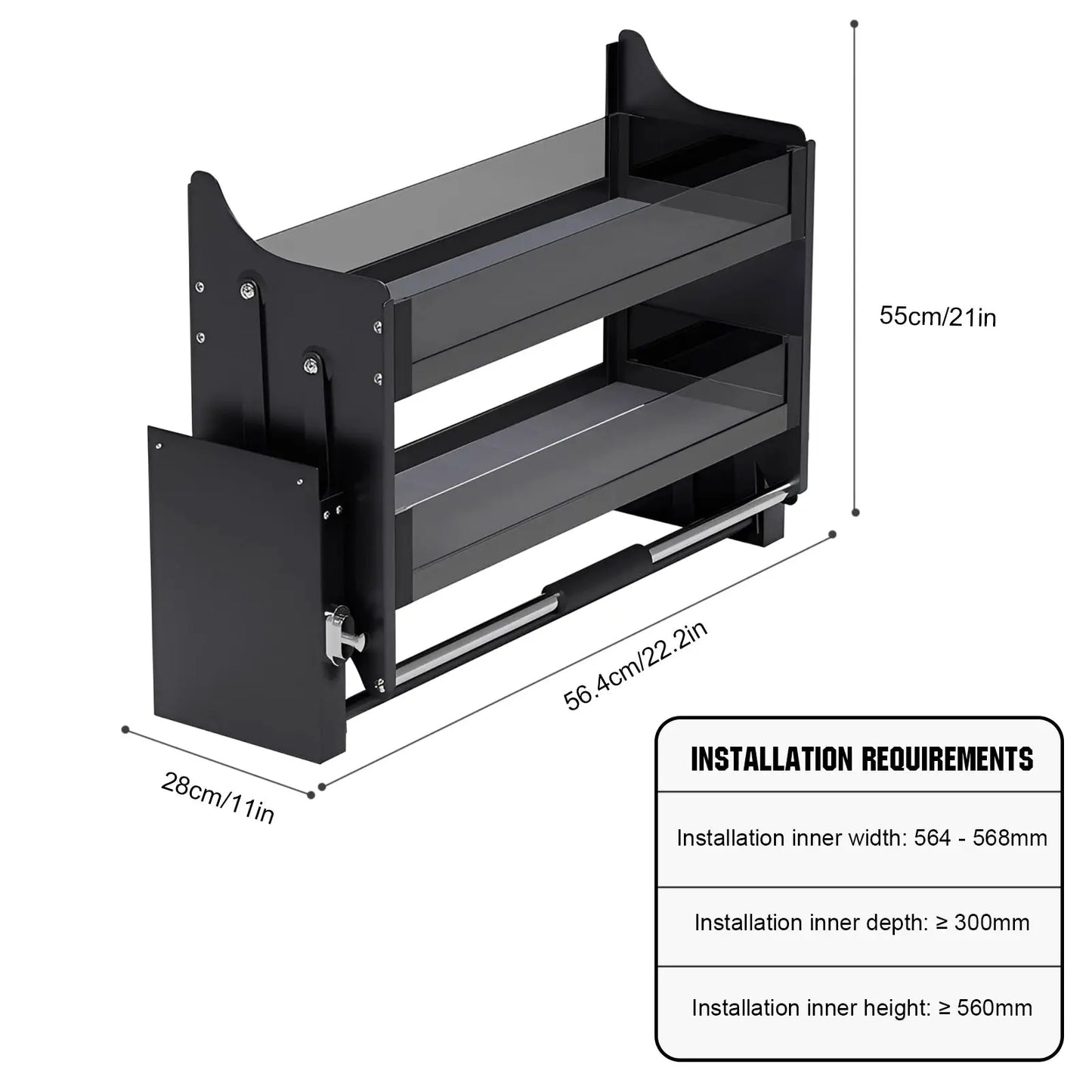 Double Layer Pull Down Shelf Pull Down Cabinet Organizer Shelf Organizer for Kitchen Upper Cabinet from PriceLows™