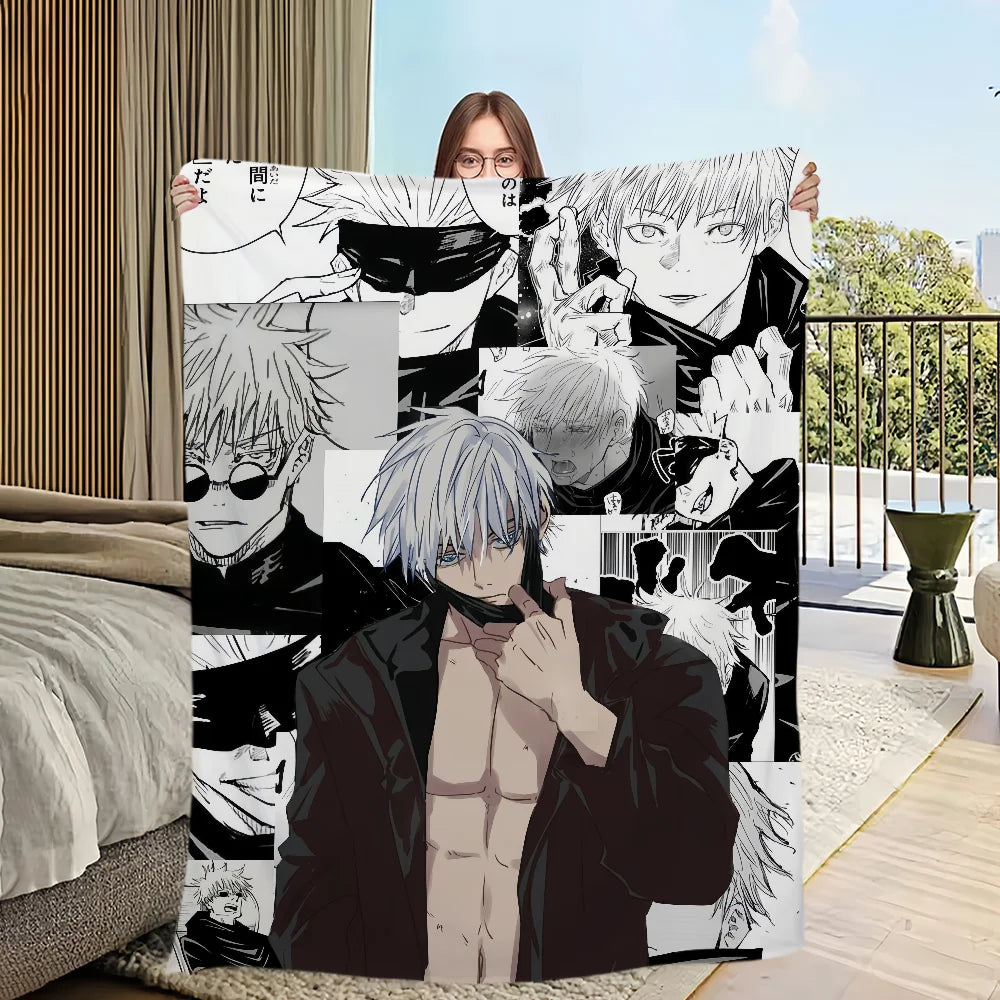 Blanket | Polar Fleece | Printed Anime Pattern | Small