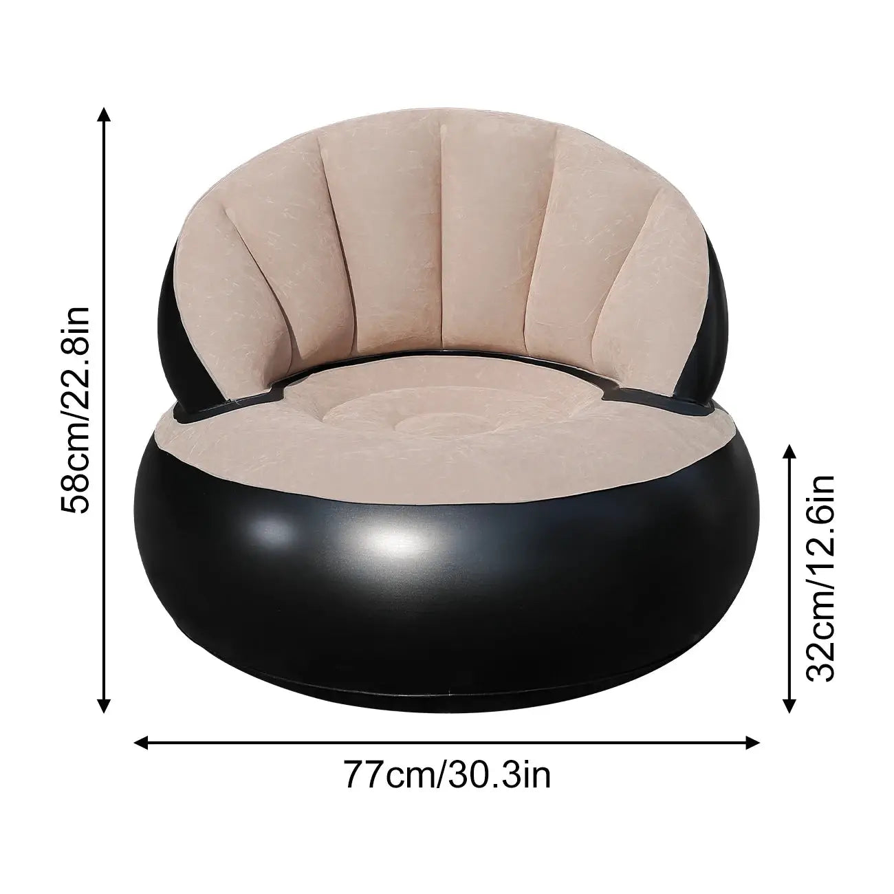 Inflatable Sofa | Thickened PVC | Foldable | Garden One-Seat from PriceLows™