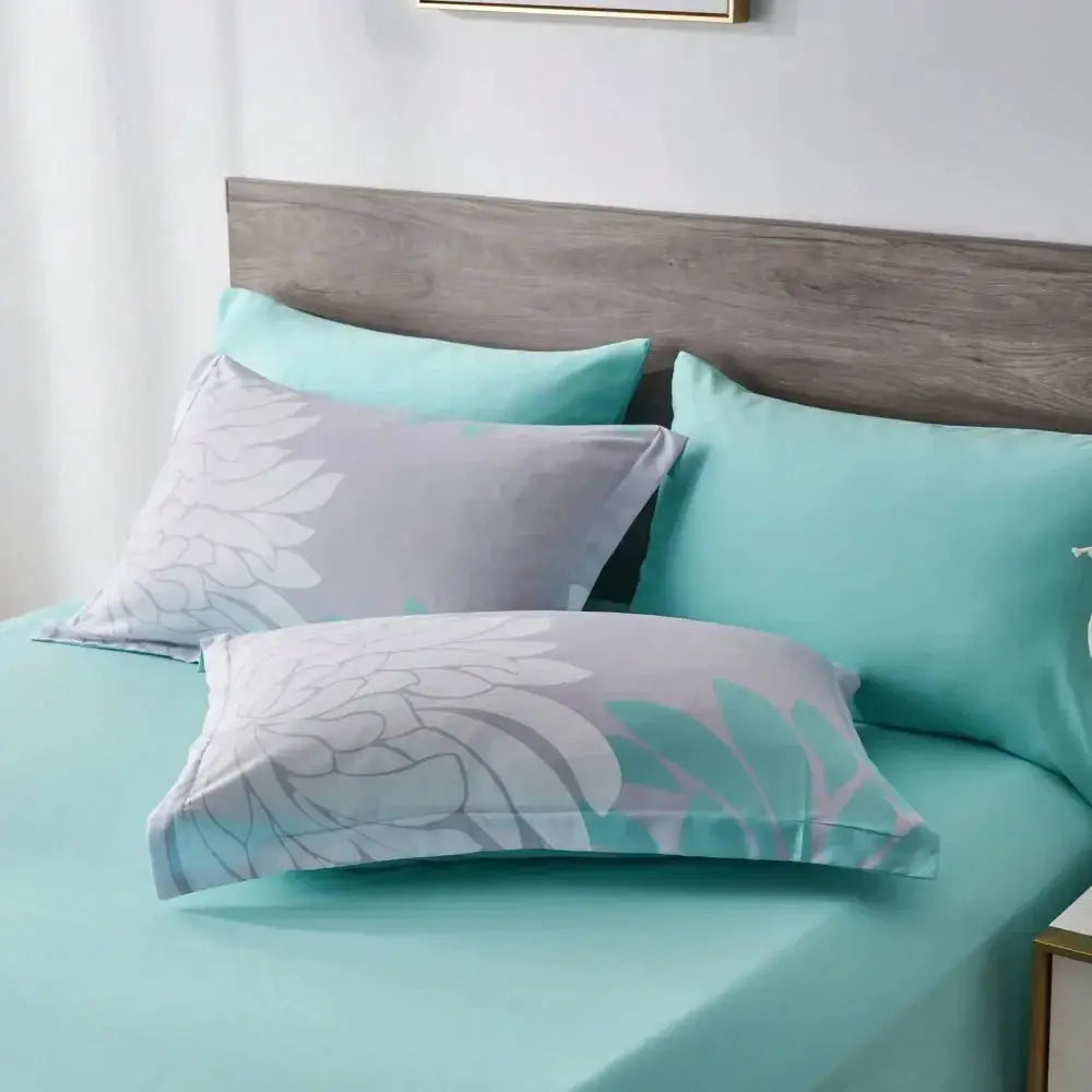 Pieces Chic Floral Printed Bed Comforter Sets, Queen King, Soft And Comfortable Summer Bedding Sets, Bed In A Bag, Hotel Bedroom from PriceLows™