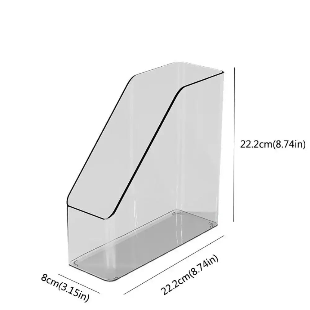 File Folder Holder | Transparent PET | Vertical File Organizer | 22.2 X 22.2 X 8 CM from PriceLows™