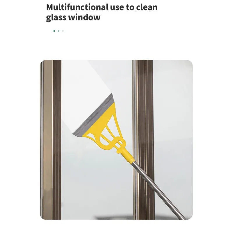 Floor Clean Tools,Silicone Floor Glass Mop,Dual-use Foldable Silicone Broom,Squeegee,Pet Hair Remover,Smart Broom from PriceLows™