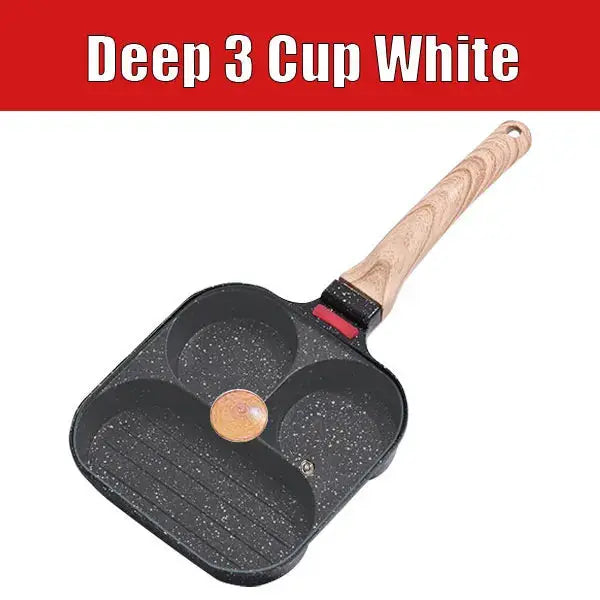 Egg Frying Pan With Lid | 3/4 Cup Capacity | Nonstick Aluminum