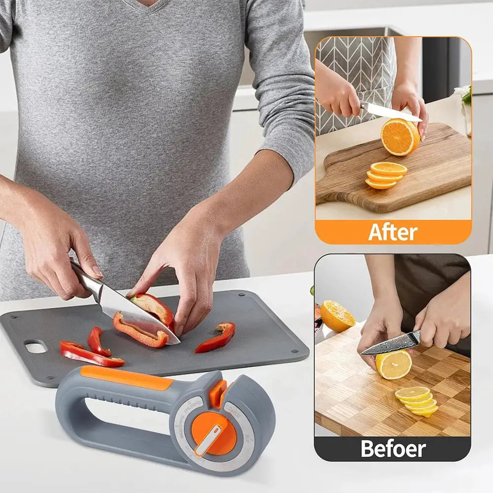 Knife Sharpener | 6 Stage Manual | Stainless Steel | JT643