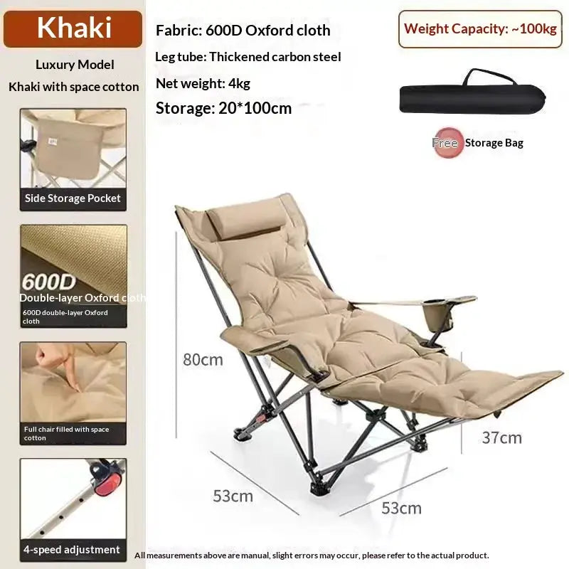 Lounge Chair | 4-Position Adjustable | Portable Folding | Outdoor Zero Gravity from PriceLows™