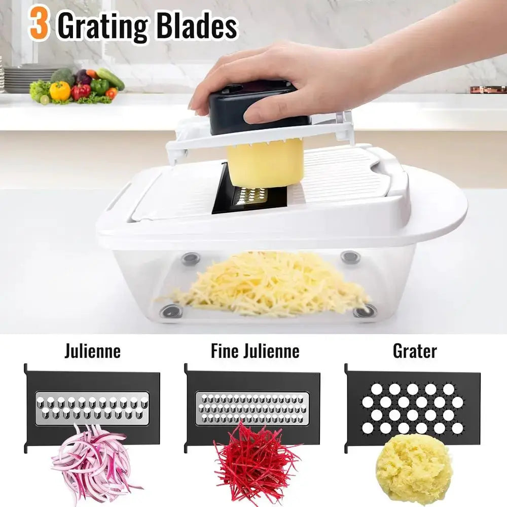 Vegetable Chopper Mandoline Slicer | With Container | Dishwasher Safe | One Size