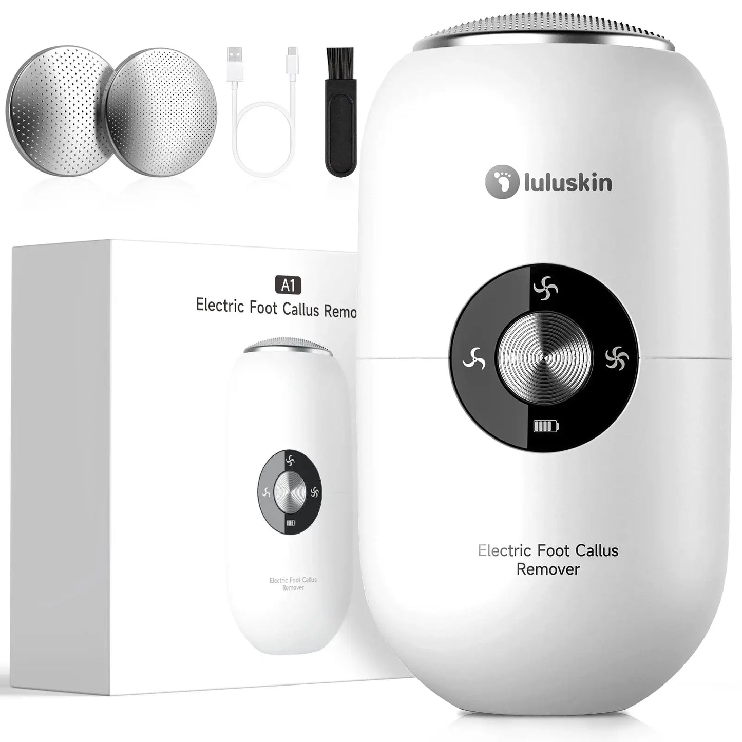 Rechargeable Electric Foot Grinder USB Powered Callus Remover with Adjustable 3 Speeds for Men & Women's Pedicure and Self-Care from PriceLows™