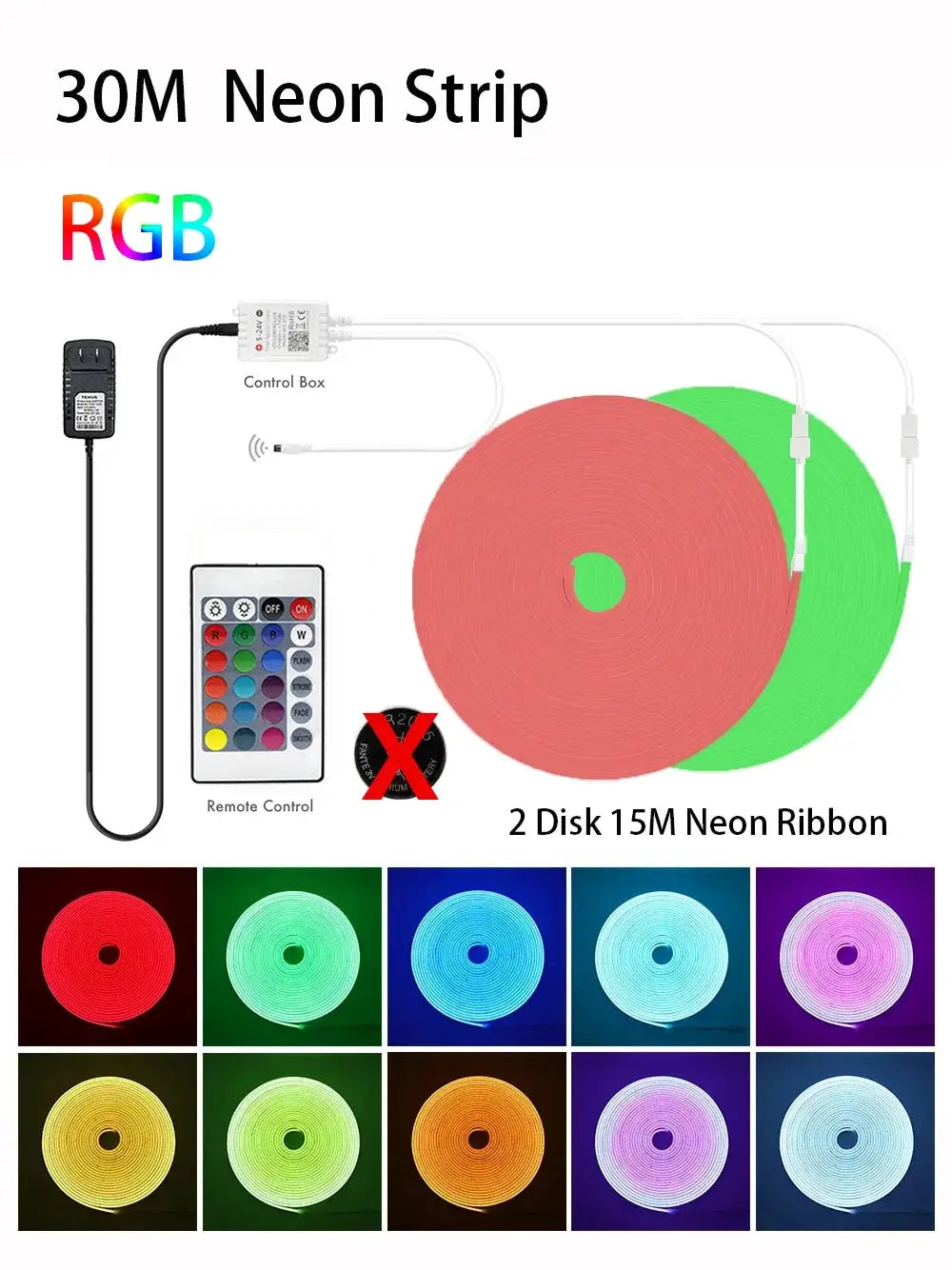 LED Neon Light Strip With Tuya Intelligent Control RGB Waterproof Neon Rope Light Suitable For Outdoor Decoration Of Houses from PriceLows™