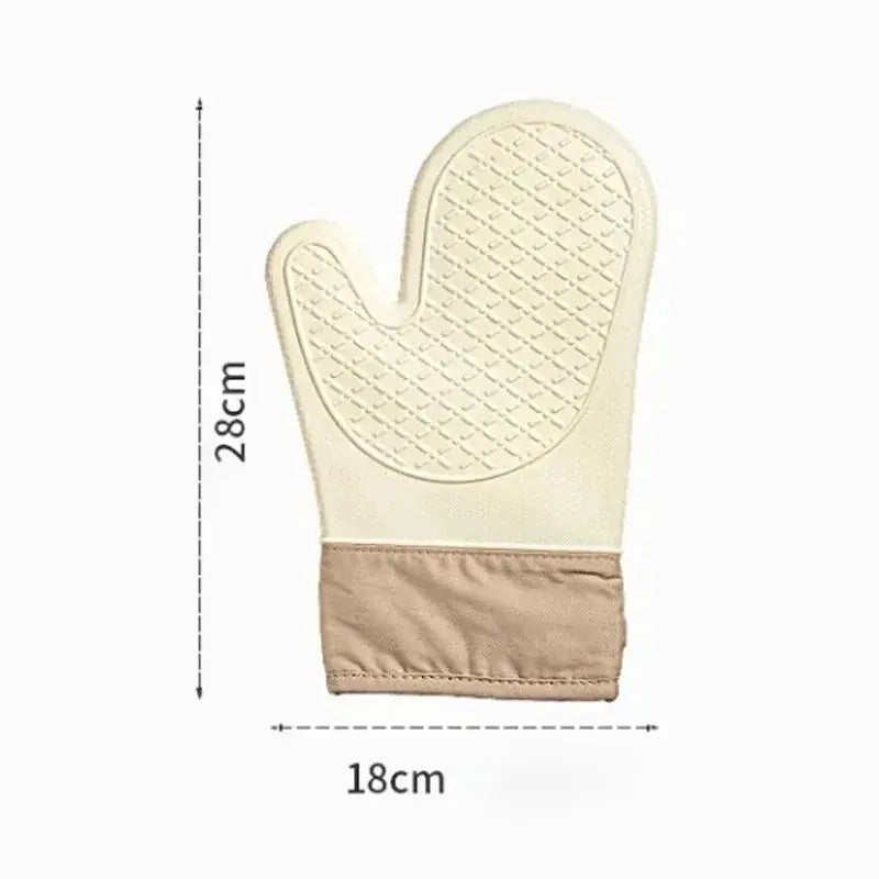 Silicone Oven Gloves | Heat Resistant Double Layer | Anti Slip Grip | 1 Piece