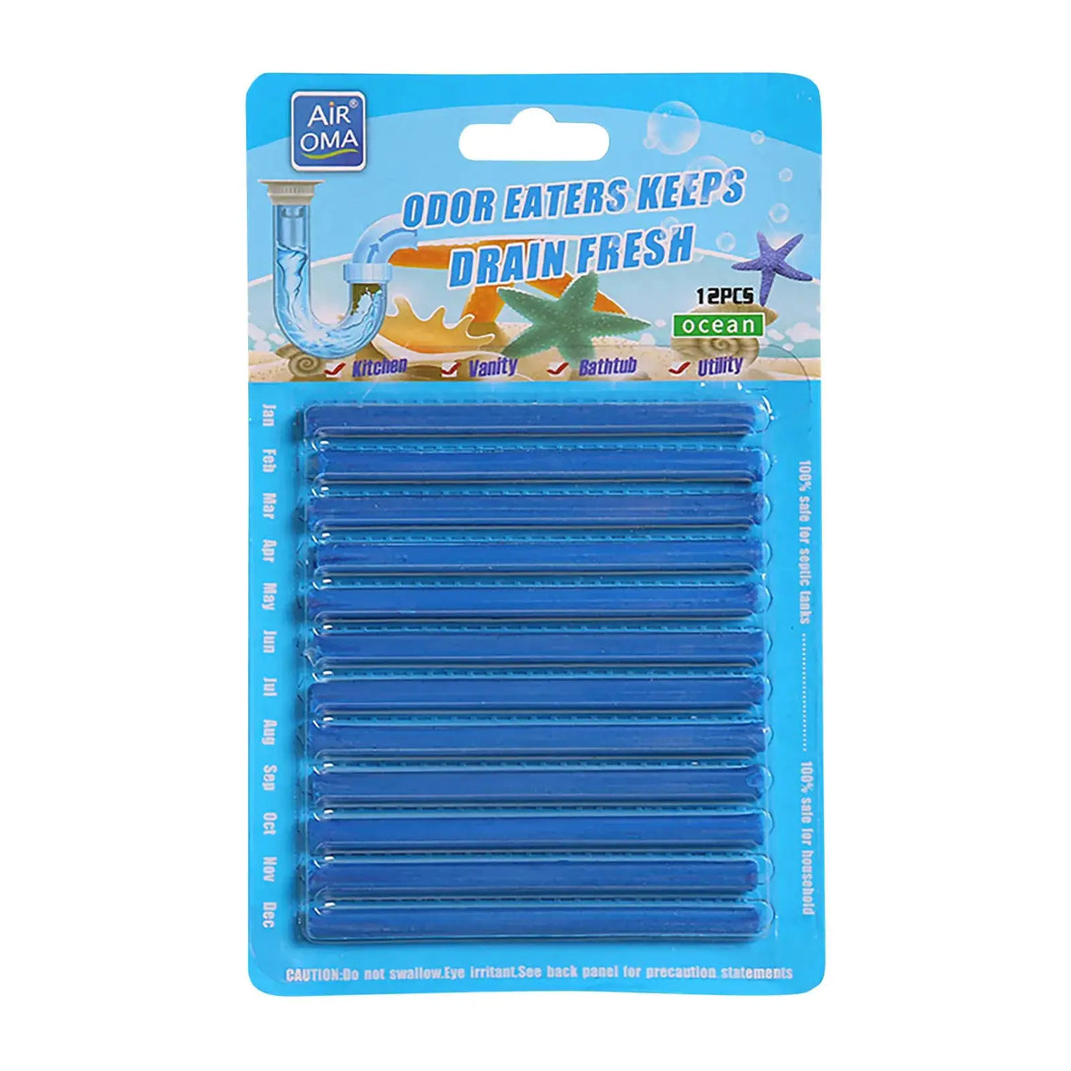 Drain Cleaner Sticks | Effective Clog Removal | Odor Neutralizer | 12 Count