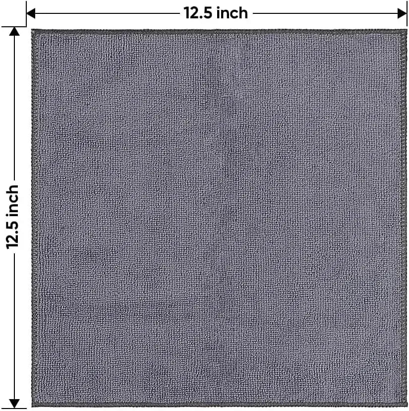 12 Pack Grey Microfiber Cleaning Cloths 12.5 x 12.5 Inch Ultra Absorbent Lint Free Streak Free Washable Towels Multipurpose Cleaning Rags Perfect For Auto Detailing Car Washing Kitchen Counter Window Glass Household Dust Wipi from PriceLows™