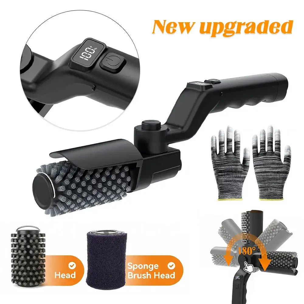 Electric BBQ Grill Brush | 3 Speed Settings | 180 Degree Adjustable Head