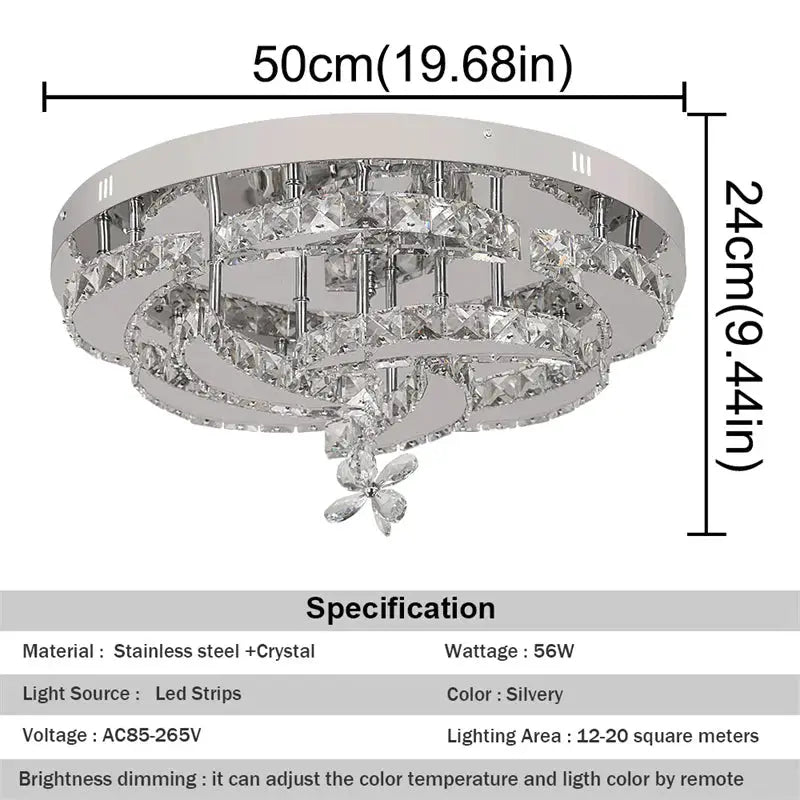 Crystal Ceiling Lamp Led Chandelier Modern Penadant Lighting Fixture For Living Dining Room Bedroom Decorate Lustre RC Dimmable from PriceLows™
