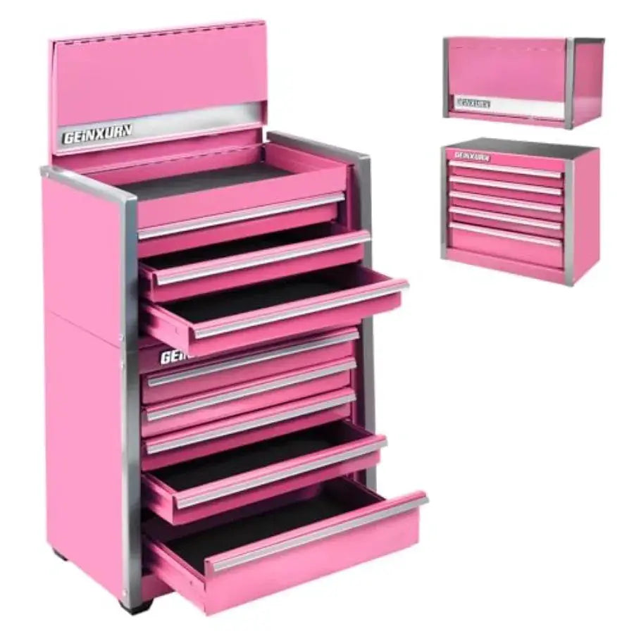8-Drawer Rolling Tool Box, Heavy Duty Micro Roll Cab Steel Stackable Tool Chest with Lockable Drawers, 2-in-1 Large and Compact from PriceLows™