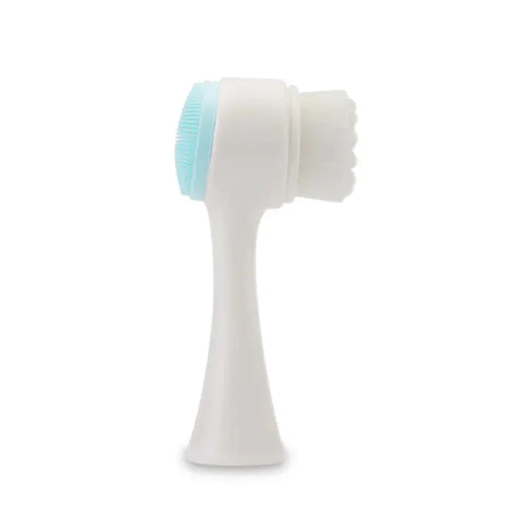 Facial Cleansing Brush | 2-in-1 Silicone And Bristle | Pore Cleanse And Massage