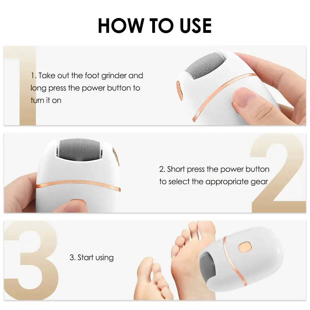 Electric Foot Grinder Pedicure Tools Foot Care File Leg Heels Remove Dead Skin Callus Remover Feet Clean Care Machine Foot File from PriceLows™