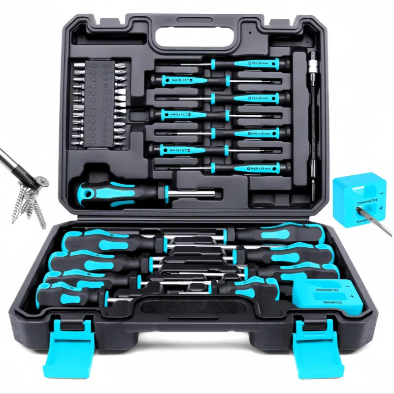 1 set of magnetic screwdrivers with a storage box 43pcs multi-functional screwdriver set a manual repair tool for home use from PriceLows™