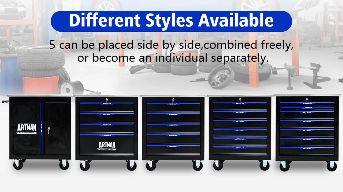 6-drawer rolling tool box cart,tool storage cabinet with 4 wheels,lockable tool trolley system,for garages,workshops,repair from PriceLows™