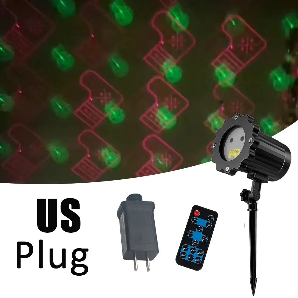 LED Laser Projector | IP65 Waterproof | Remote Control | Warm White