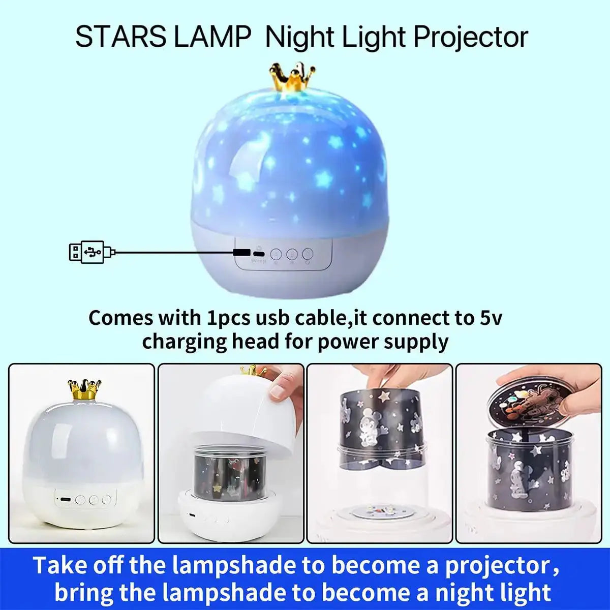 Galaxy Projector | 21 In 1 Lamp | Dimmable Multicolor LED Plug In | Bedroom
