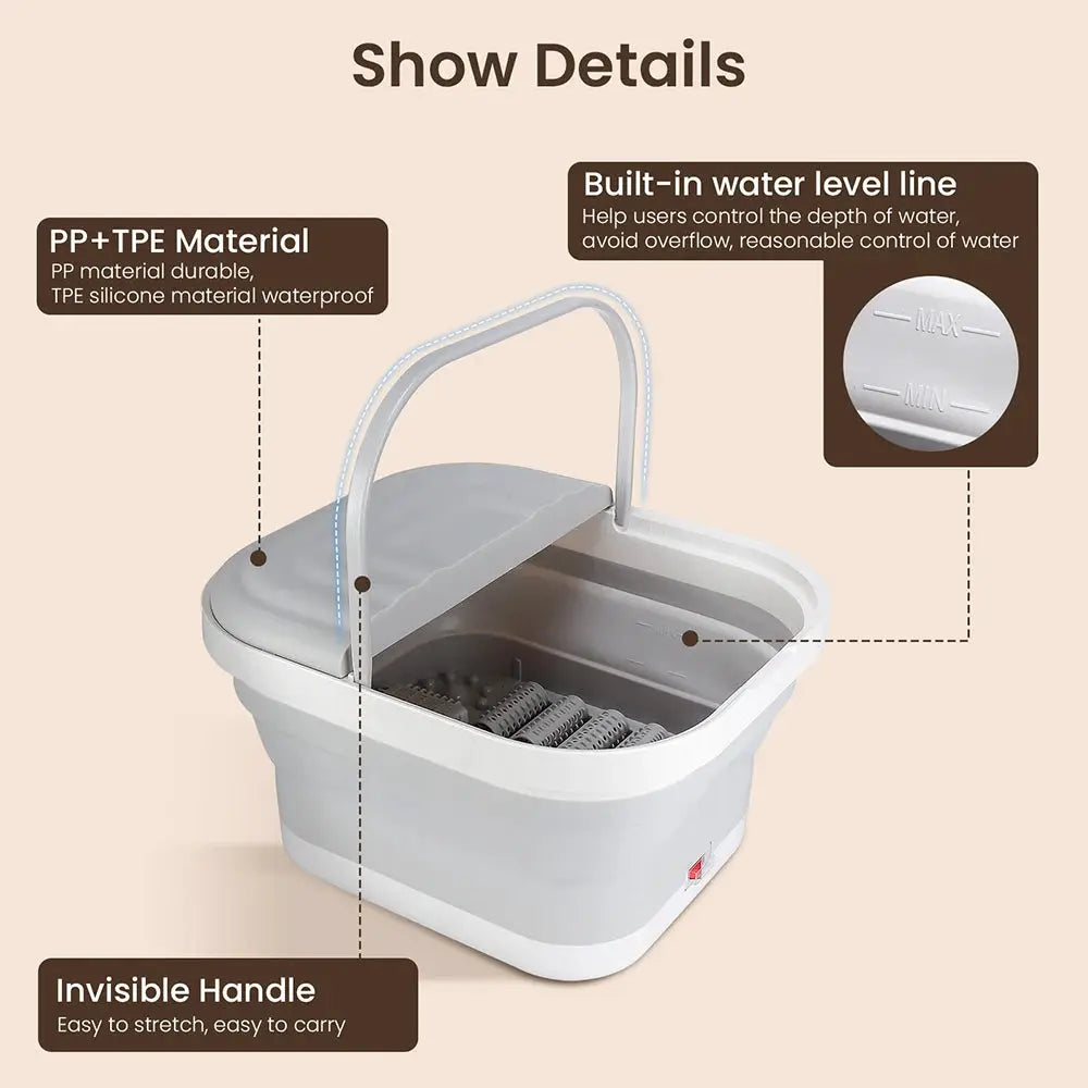 Portable Foot Bath Tub | Thermostatic Control | Foldable Design