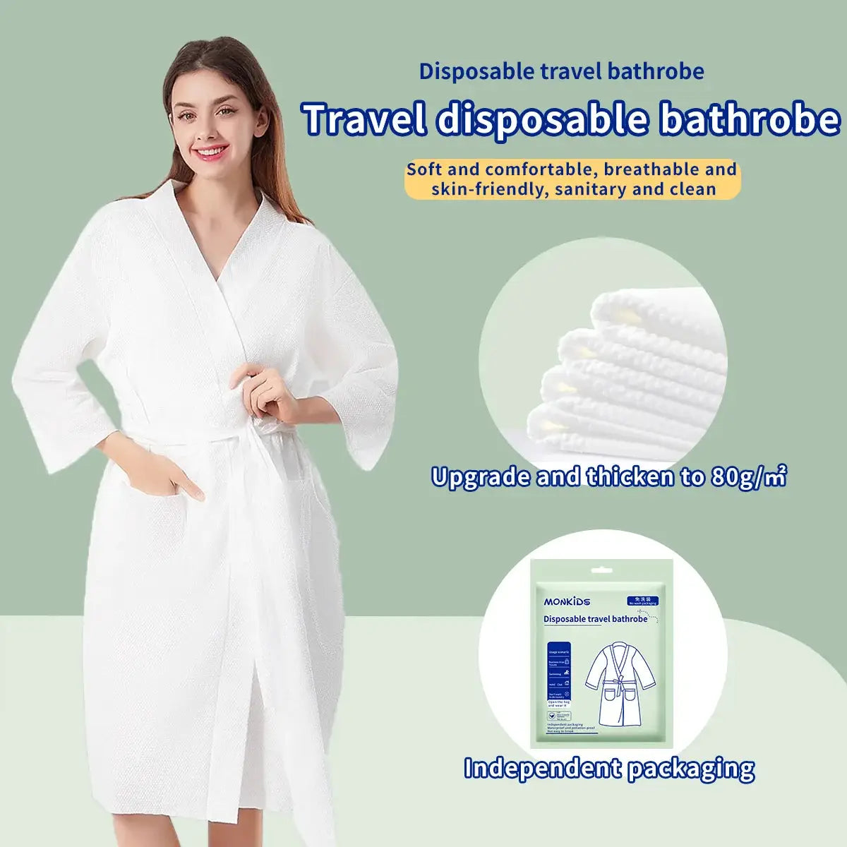 Disposable Bathrobes | Non Woven | Dacron | Single Use