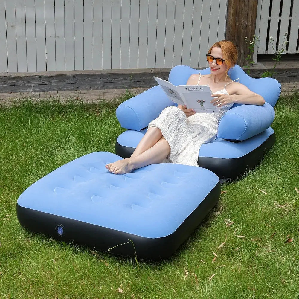 Inflatable sofa, adult lazy sofa, multifunctional five in one inflatable sofa, convenient and foldable lounge chair from PriceLows™