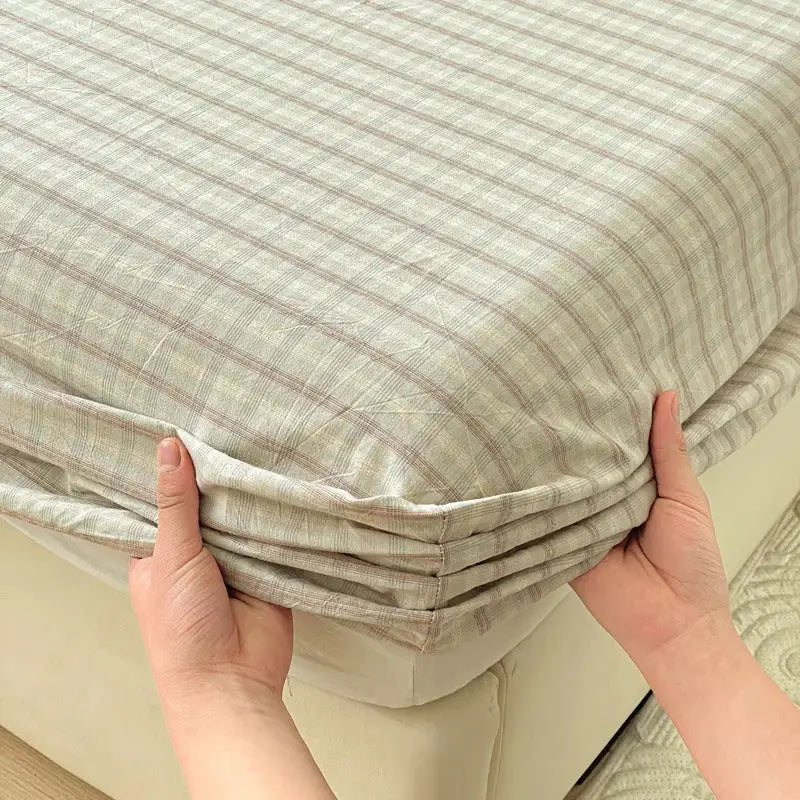 Pure Cotton Fitted Sheet Adults Kids Room Bedsheets Single/Twin/Queen/King Size Bed Cover простынь Soft Mattress Protector from PriceLows™