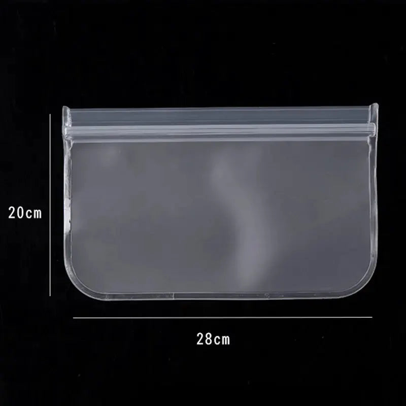 Reusable Food Storage Bags | PEVA Food Grade | Leakproof Zip Shut
