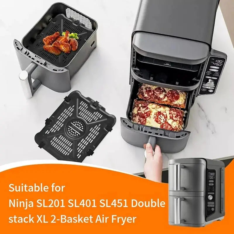 Grill Pan Plates | 2-Piece Set | For Ninja SL201 SL401 SL451 | Double Stack XL