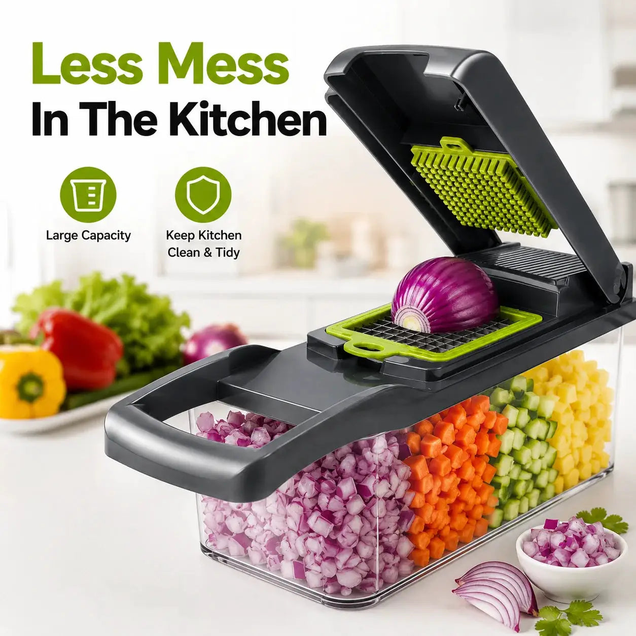 Vegetable Chopper | 16 In 1 Function | With Container | Meal Prep Tool