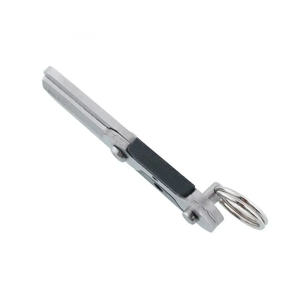 Mini Survival Spring EDC Scissor Gadget Keychain Cutter Spring Gear Pocket Ring Fold Scissor Cut from PriceLows™
