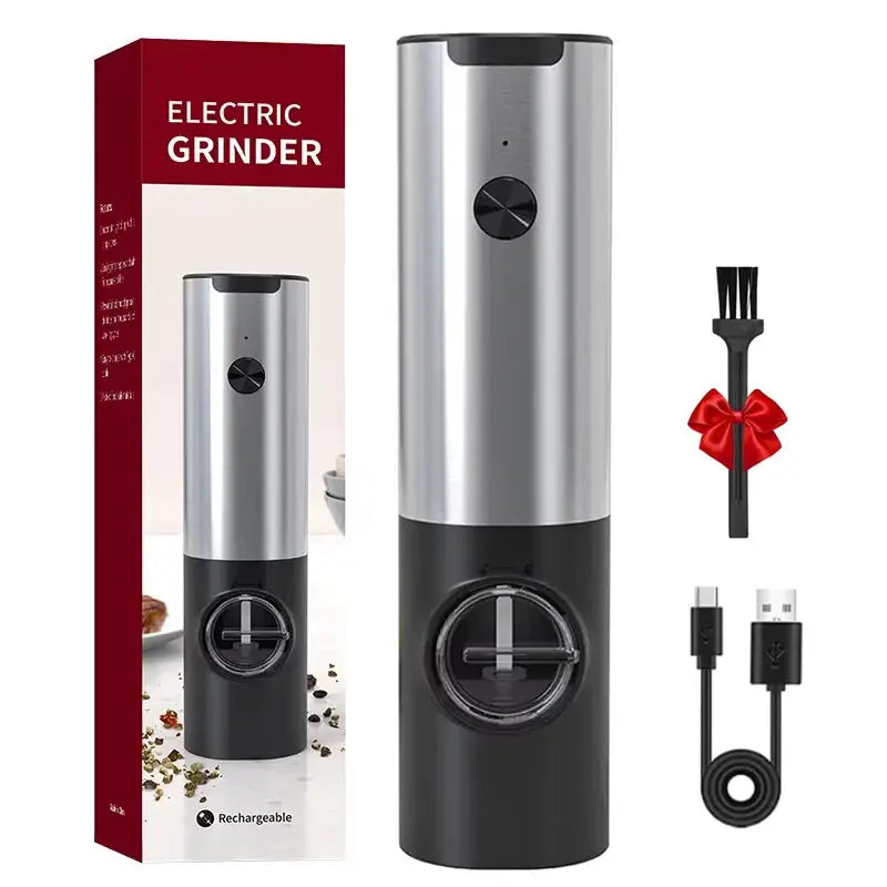 Electric Salt And Pepper Grinder Set | LED Light | USB Rechargeable | Two Pack