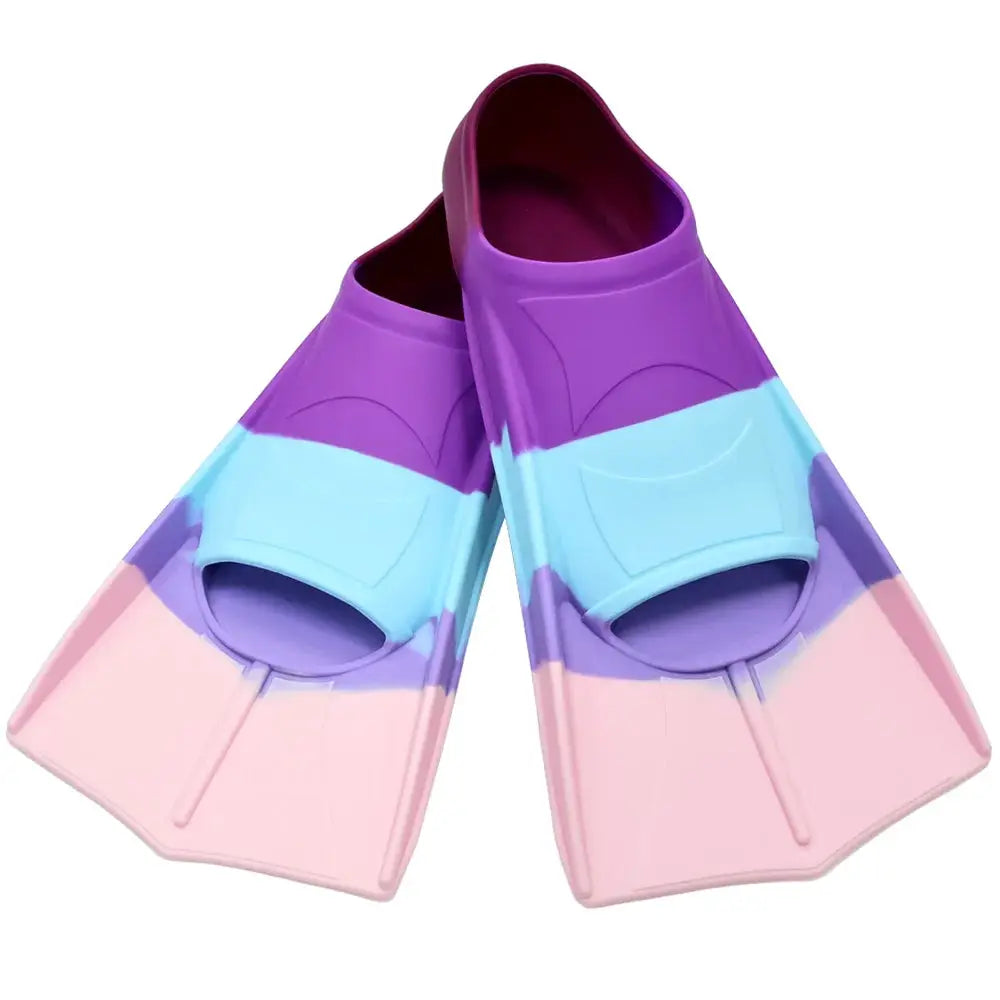 Silicone Fins Swim Training Snorkel Short Diving Flippers Frog Shoes Men Women Professional Breaststroke Freesnorkel Swimming from PriceLows™
