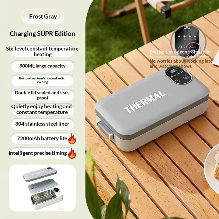 Heated Lunch Box Water Free Insulation Portable Self-Heating Electric Lunch Heater For Office Car Travel 304 Stainless Steel from PriceLows™