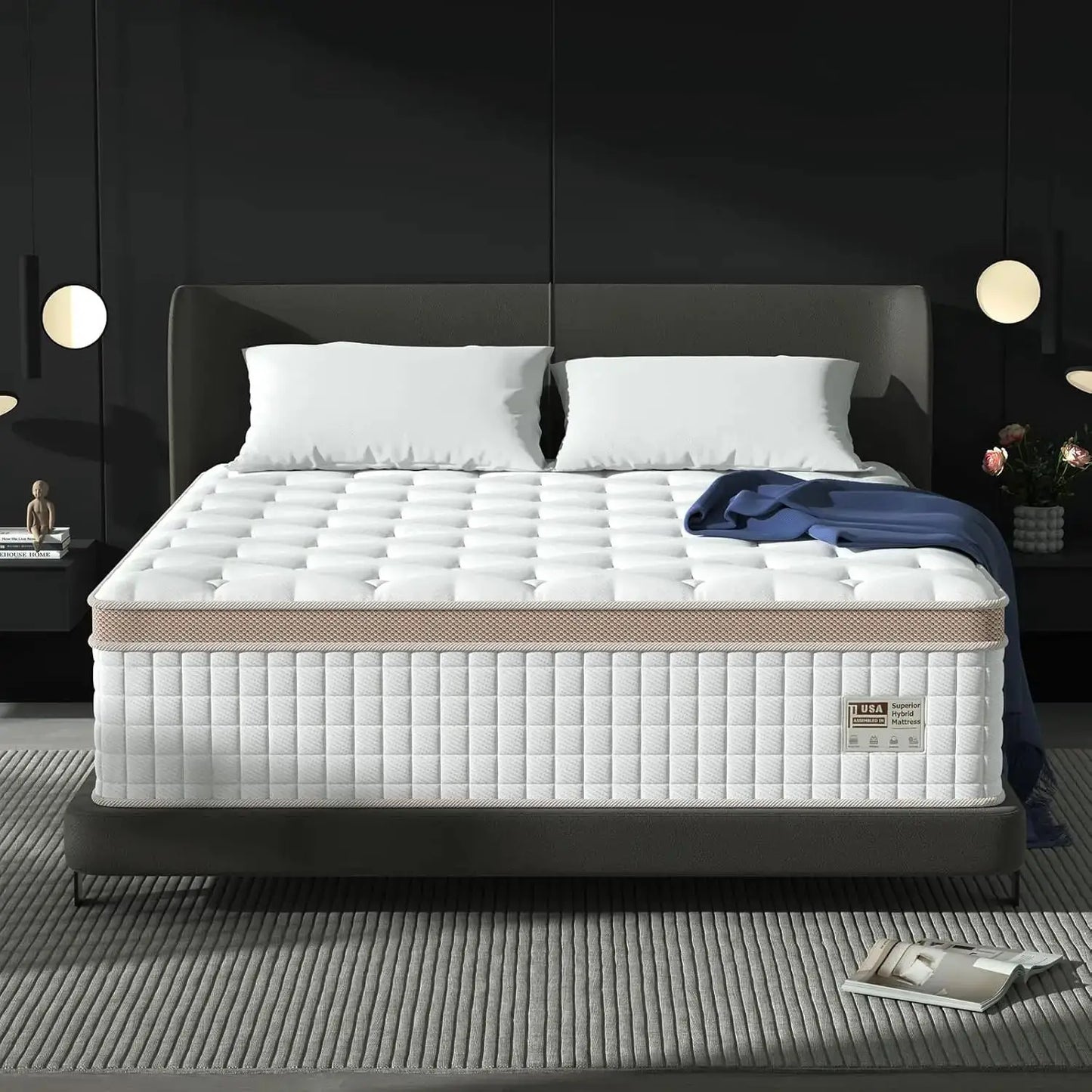 BedStory 14'' Full/King/Queen Size Mattress, Luxury Hybrid Mattress, Gel Memory Foam & Pocket Springs, Manufactured in USA from PriceLows™