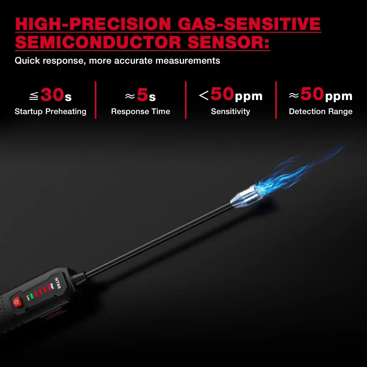 HABOTEST HT66 Gas Leak Detector Combustible Natural Methane Gas Leak Detector 50-1000PPM Sound Alarm Gas Tester from PriceLows™