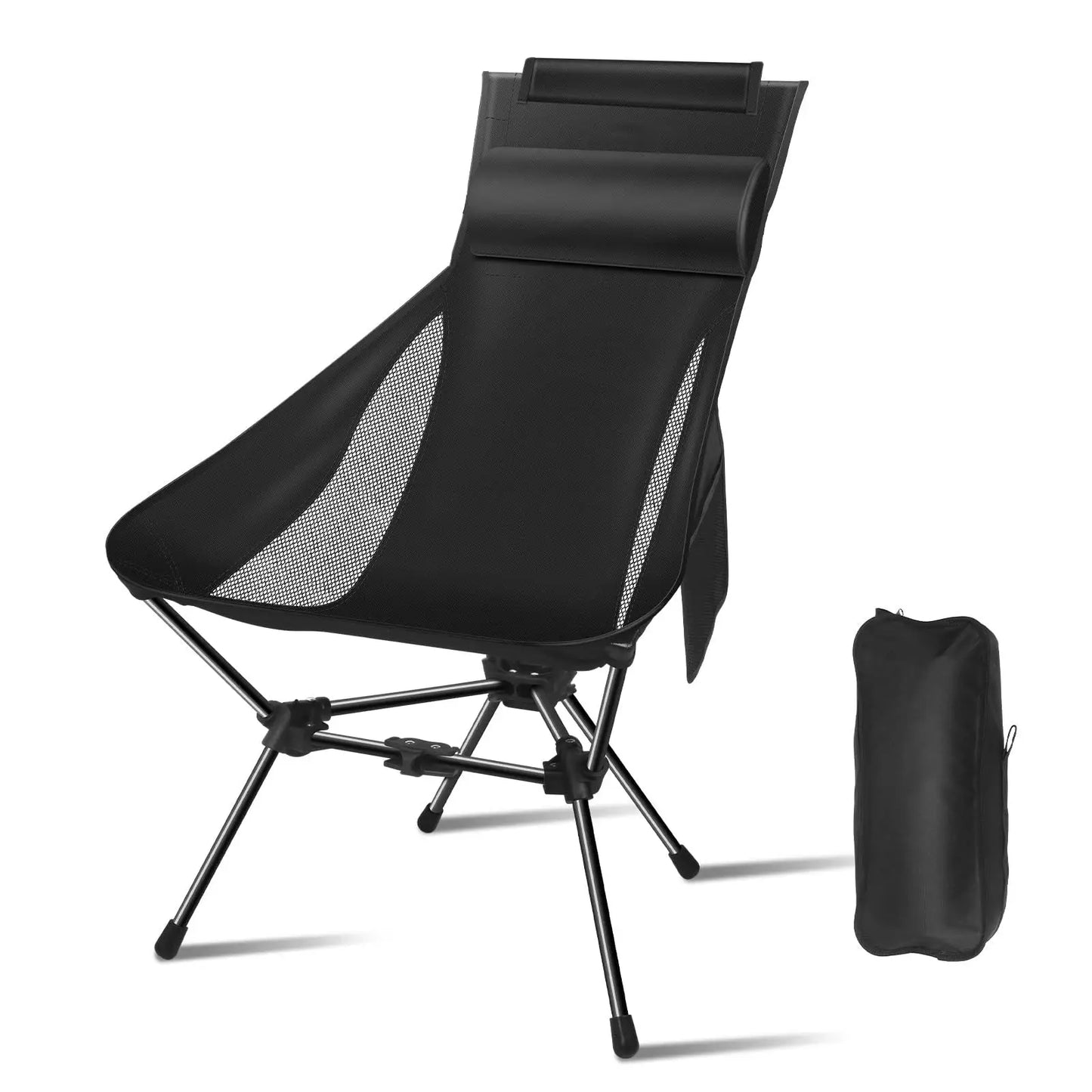 WESTTUNE Portable Camping Chair Lightweight Foldable Chair with Headrest for Outside Camping Hiking Travel Beach and Sports from PriceLows™